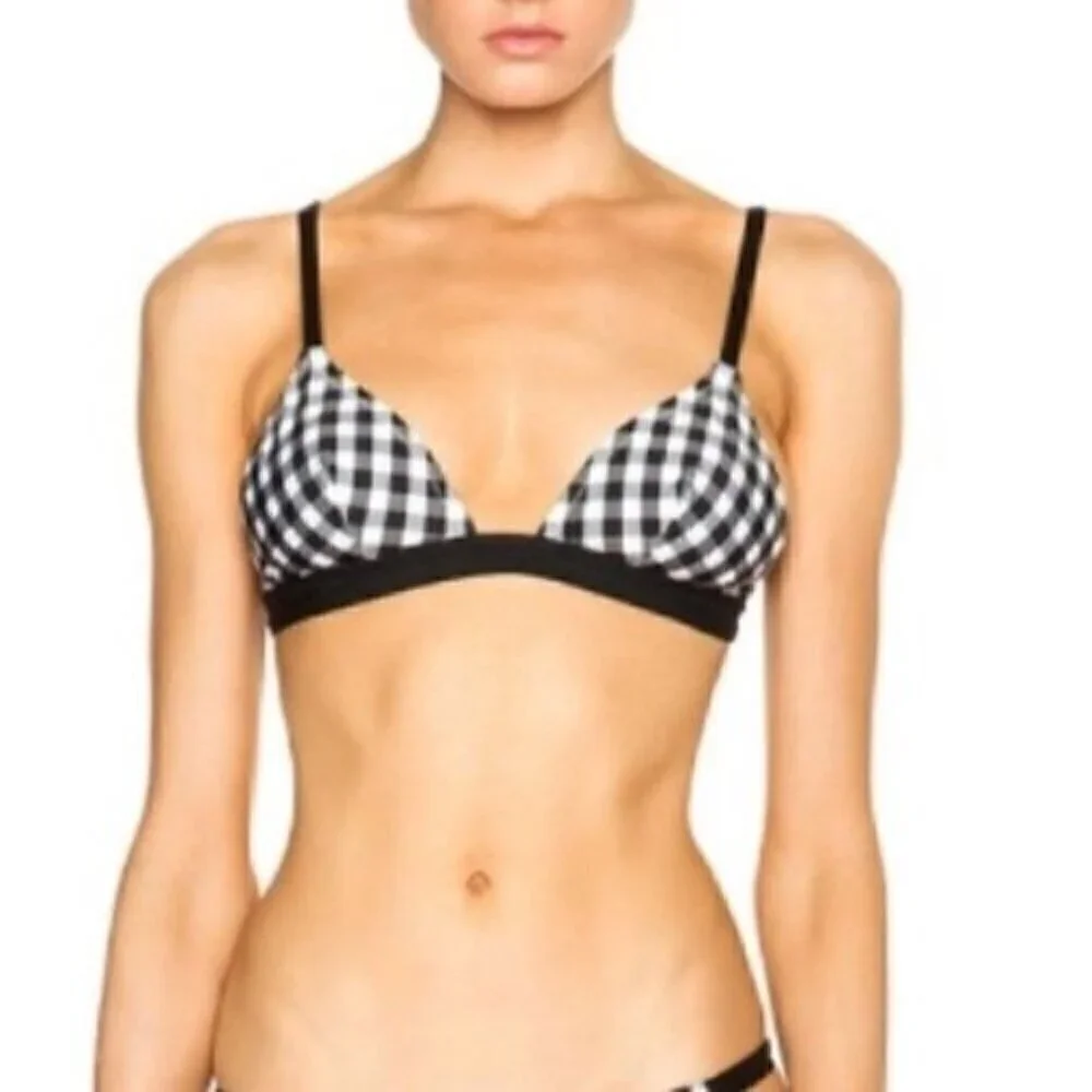 Solid & Striped Gingham Bikini Top - Extra Small